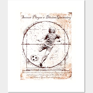 Cool Tees Da Vinci Soccer Player Posters and Art